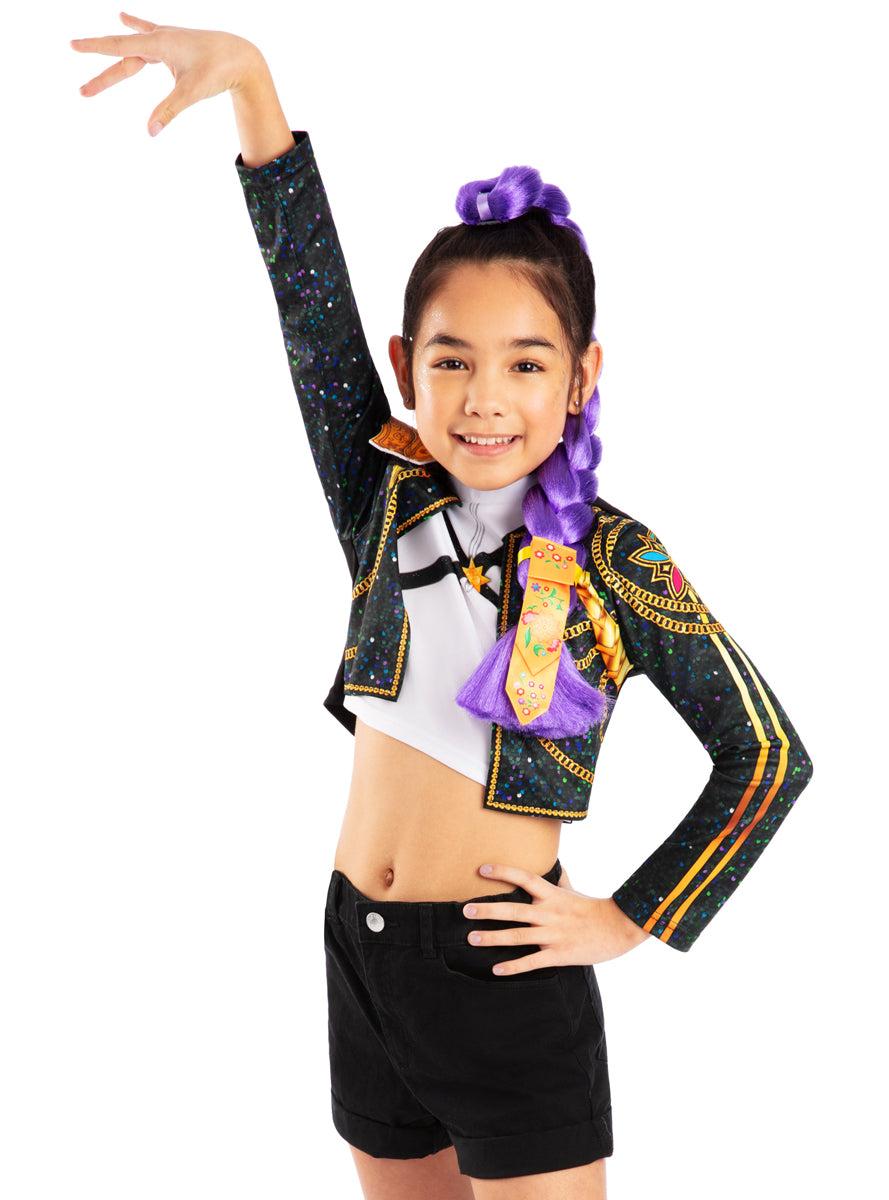 K Pop Demon Hunters Girls Deluxe Clip On Purple Costume Braid - Alternative Image 2
