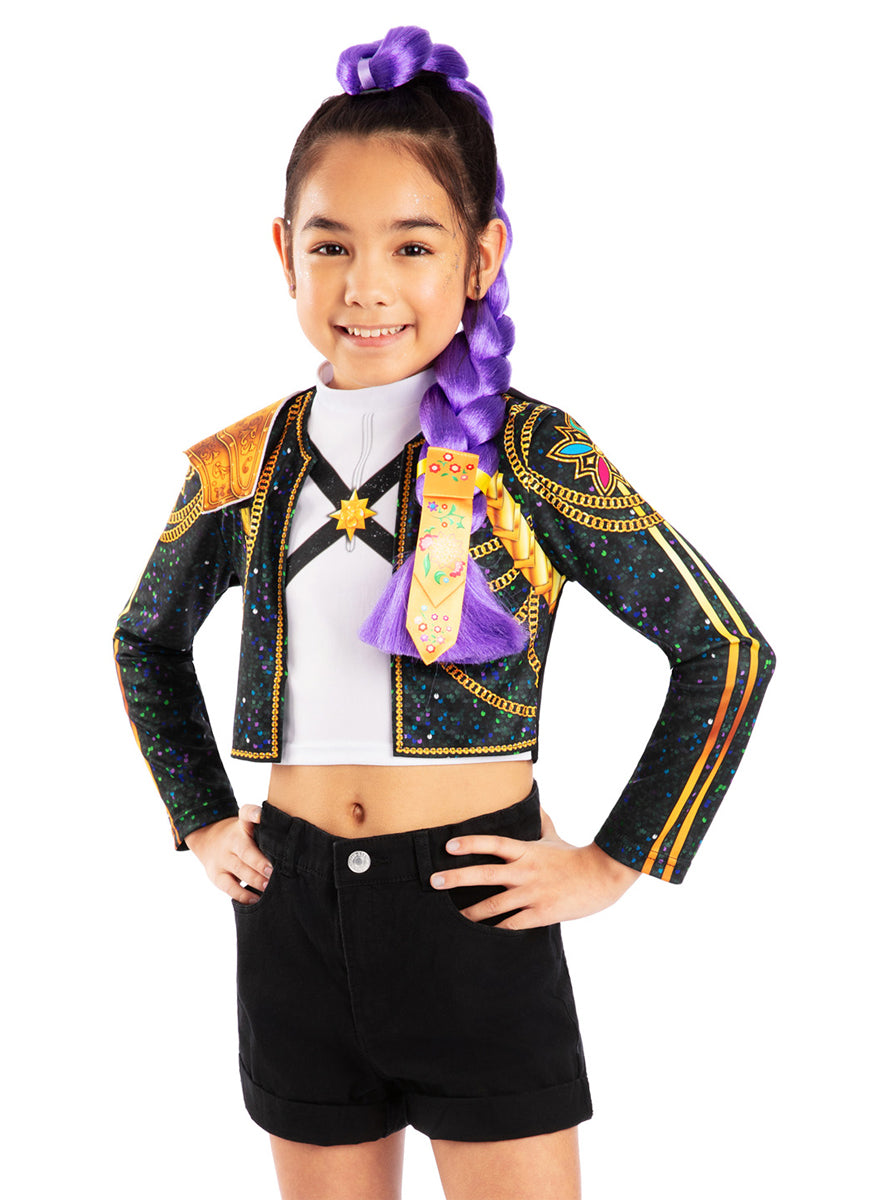 K Pop Demon Hunters Girls Deluxe Clip On Purple Costume Braid - Main Image