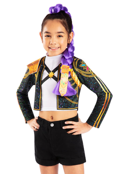 K Pop Demon Hunters Girls Deluxe Clip On Purple Costume Braid - Main Image
