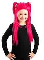 K Pop Demon Hunters Girls Long Pink Mira Costume Wig - Main Image