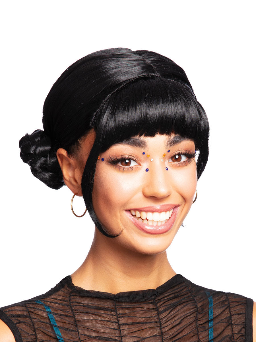 K Pop Demon Hunters Womens Black Zoey Costume Wig - Alternative Image