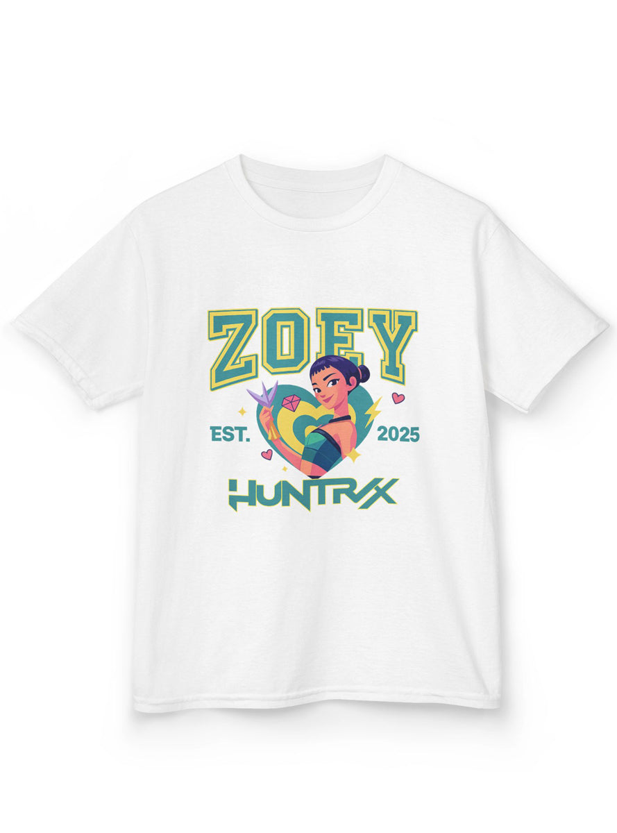 Teens White T-Shirt with KPop Girl Band Rapper Zoey Print