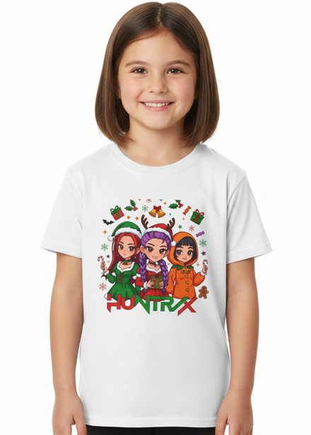 K-Pop Kids White Christmas Huntrix T-Shirt Main Image