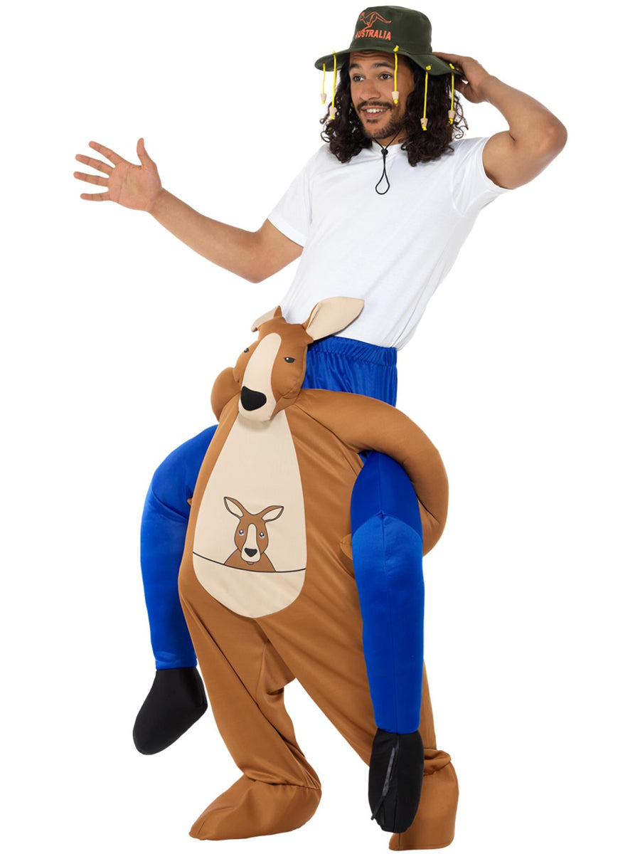 Adults Australian kangaroo piggyback costume - Alternative image