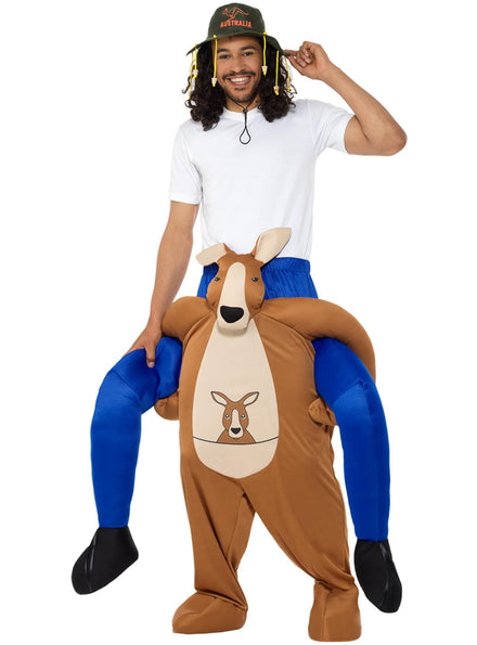 Adults Australian kangaroo piggyback costume - Main image