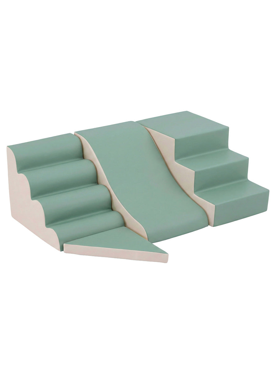 Keezi Kids Green And White 4 Piece Foam Climbing Blocks Set - Alternate Image