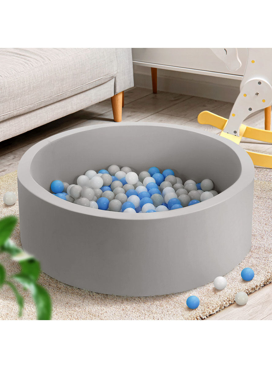 Keezi Kids Grey Foam Round Ball Pit - Lifestyle Image