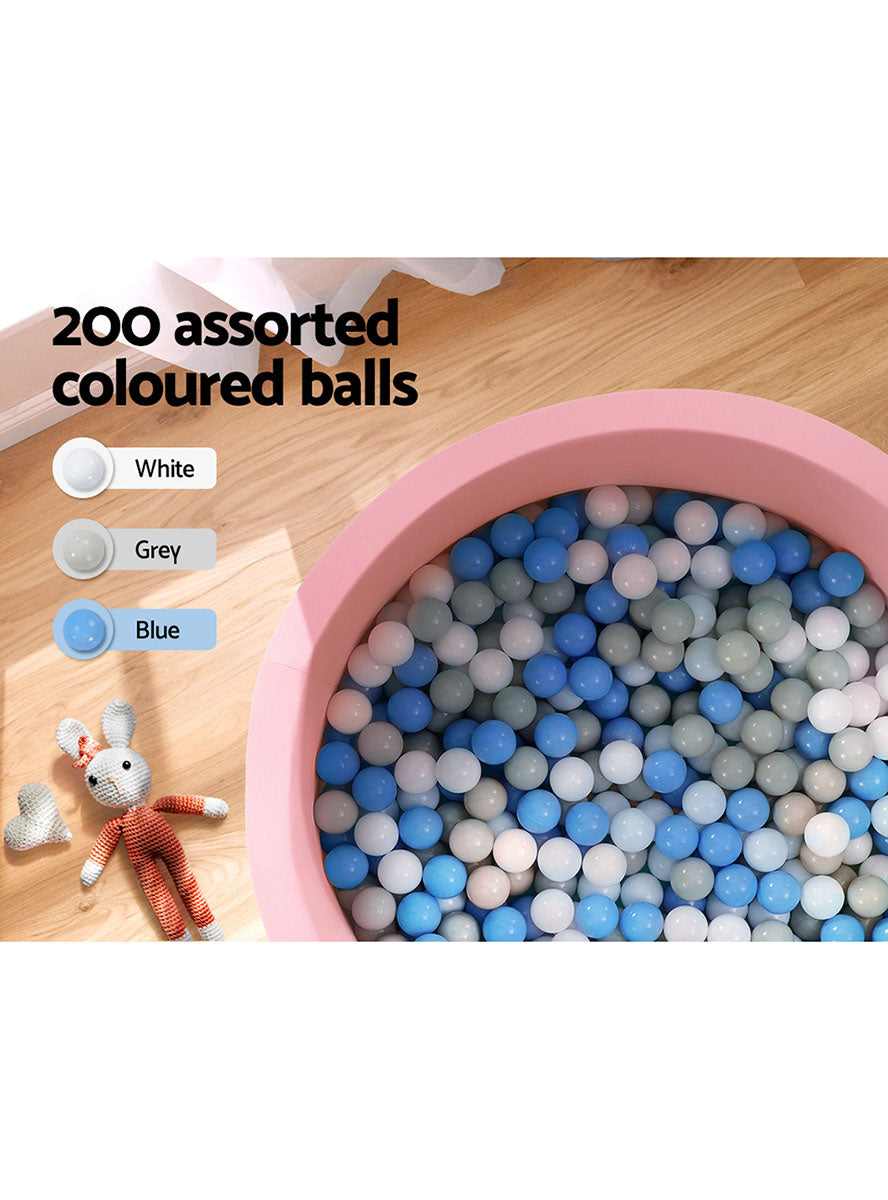 Keezi Kids Pink Foam Round Ball Pit - Info Image 3