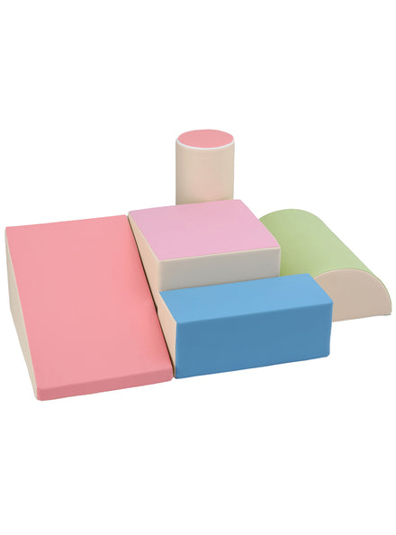 Keezi Kids Soft Indoor 5 Piece Rainbow Climbing Blocks Set - Main Image