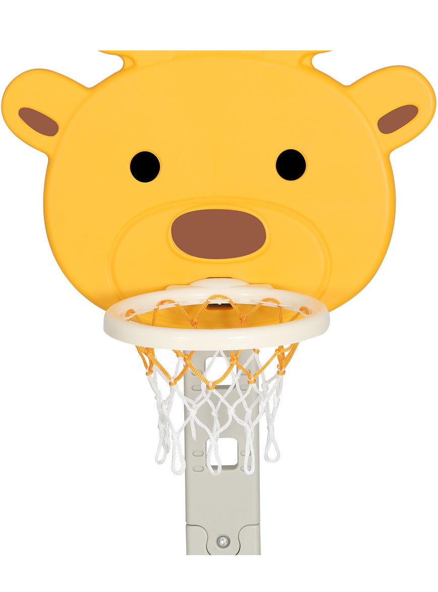Keezi Kids Yellow Giraffe 5 In 1 Sports Set With Adjustable Basketball - Close Image 1