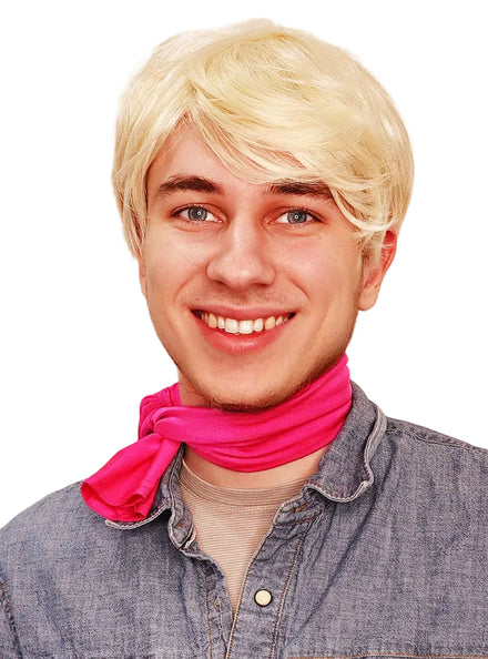 Ken Womens Short Blonde Costume Wig - Main Image