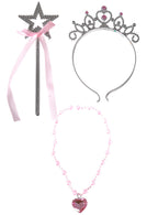 Image of Princess Girls Pink Wand, Necklace And Tiara Set