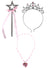 Image of Princess Girls Pink Wand, Necklace And Tiara Set