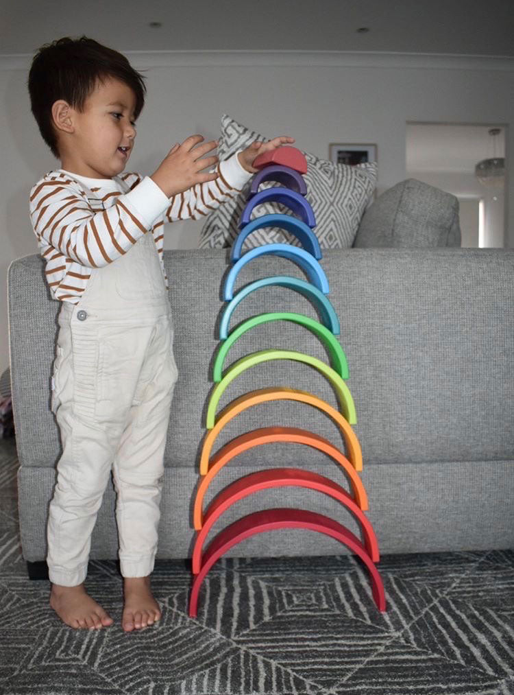 Kids Wooden Arch Play Rainbow - Lifestyle Image 3