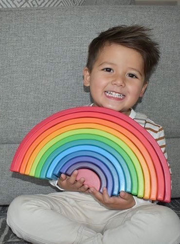 Kids Wooden Arch Play Rainbow - Lifestyle Image 4