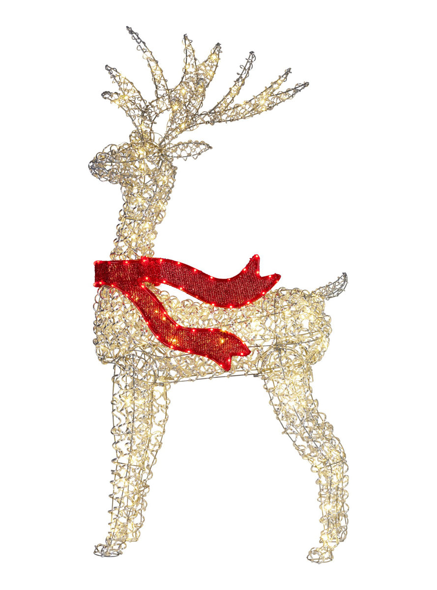LED Light Up Warm White Reindeer Decoration 150cm - Main Image