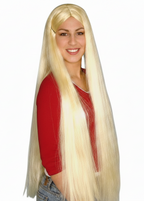 Womens Long Blonde Lady Godiva 36 Inch Costume Wig - Main Image