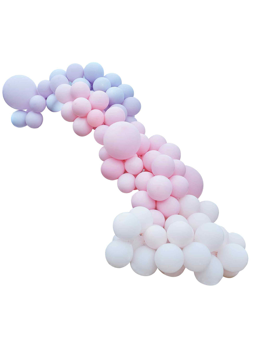 pastel pink and lavender balloon arch 200 pc - main image
