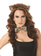 Fluffy Leopard Print Ears on Headband