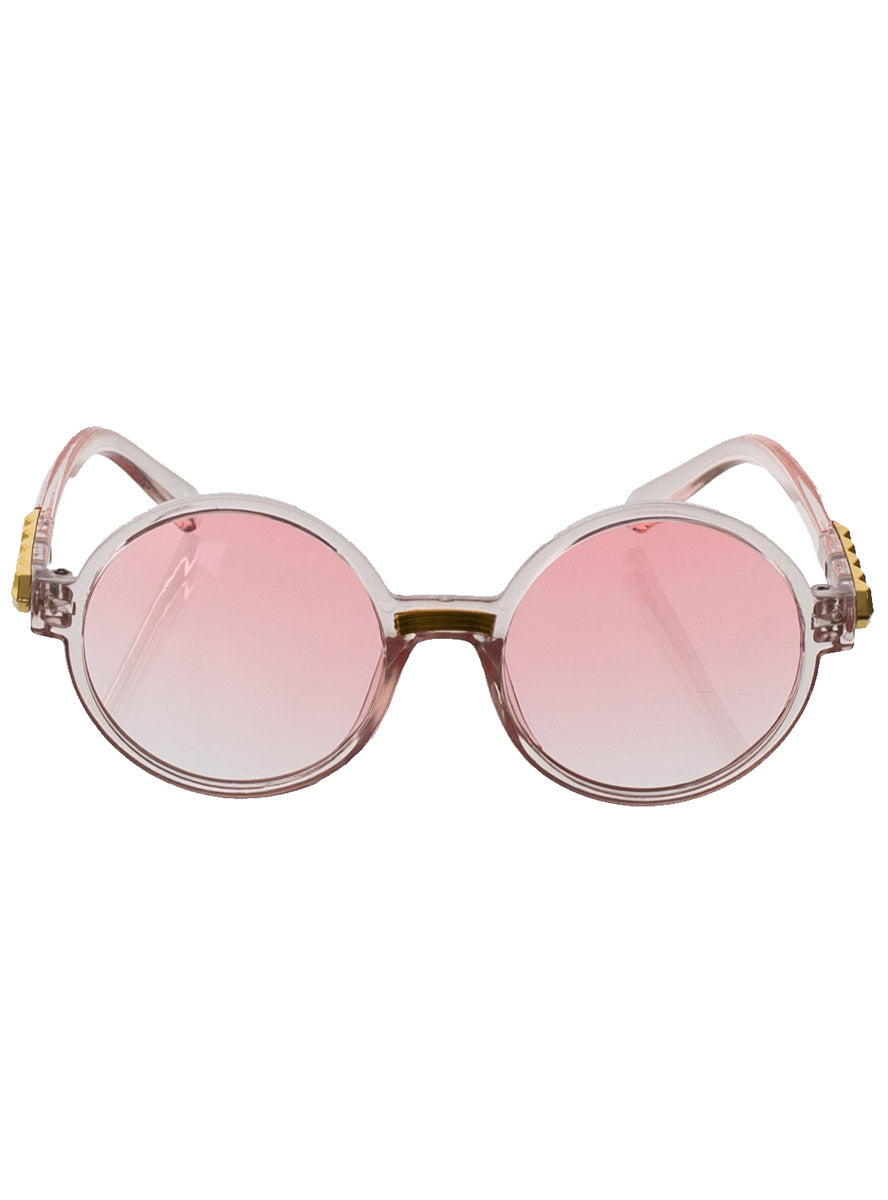 Womens 1970s Light Pink Framed Costume Glasses