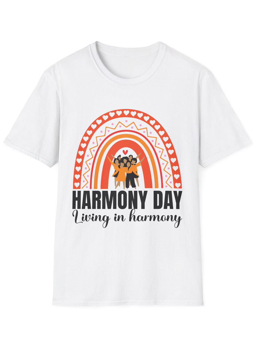 Harmony Day Living Adults White T-Shirt