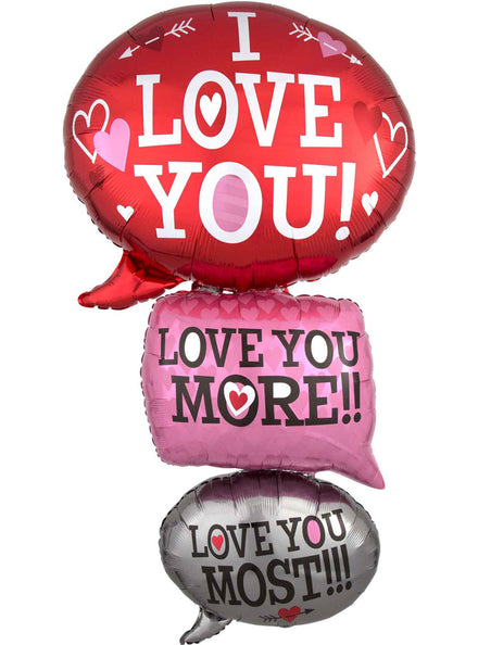 Love Bubbles 134cm Foil Giant Multi Balloon - Main Image