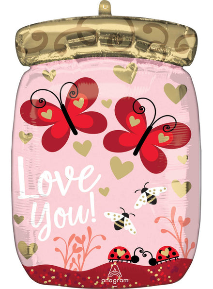 Love Bugs 43cm I Love You Self Sealing Foil Balloon - Main Image