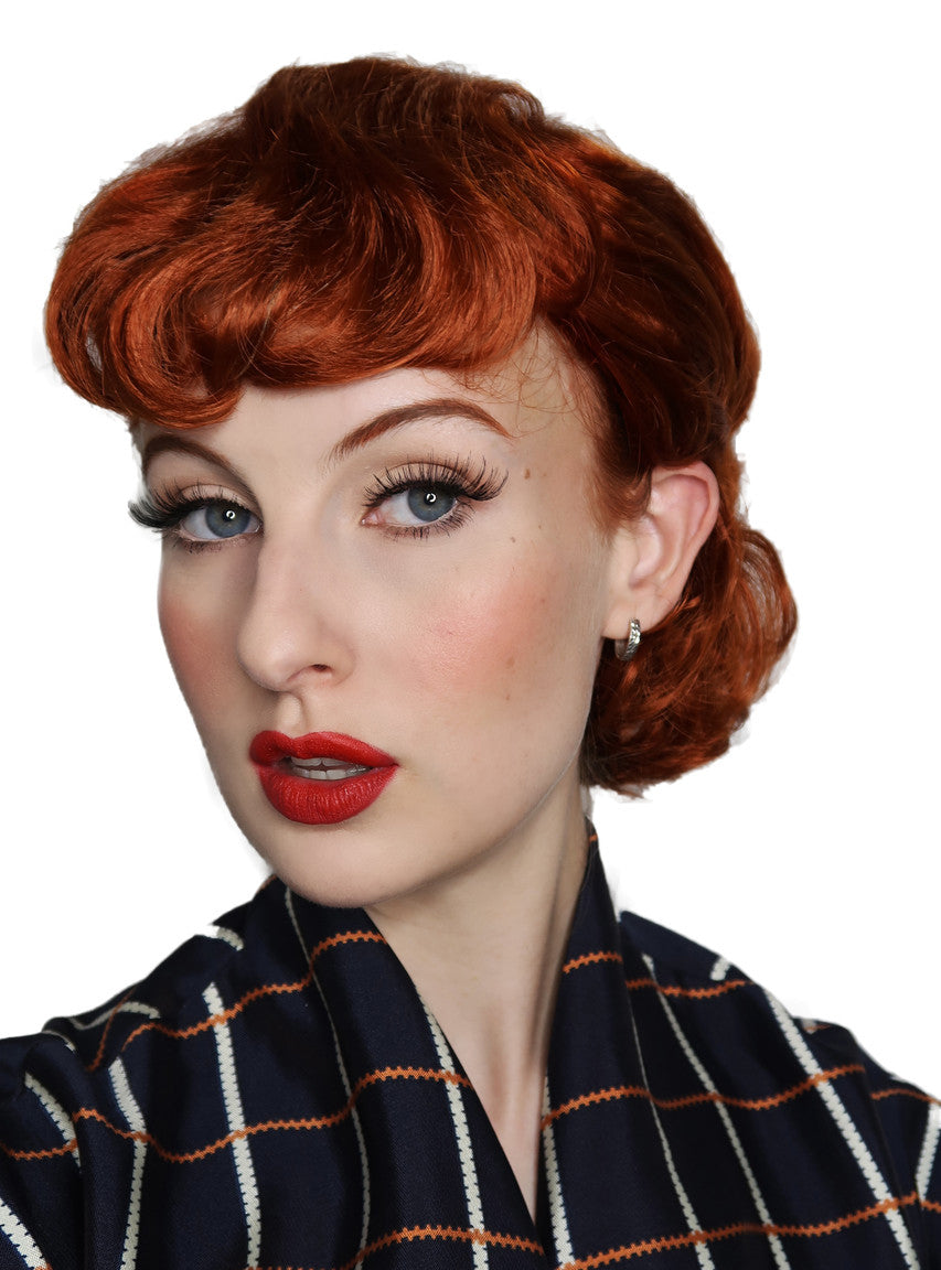 Lucy Womens Short Auburn Costume Wig - Main Image