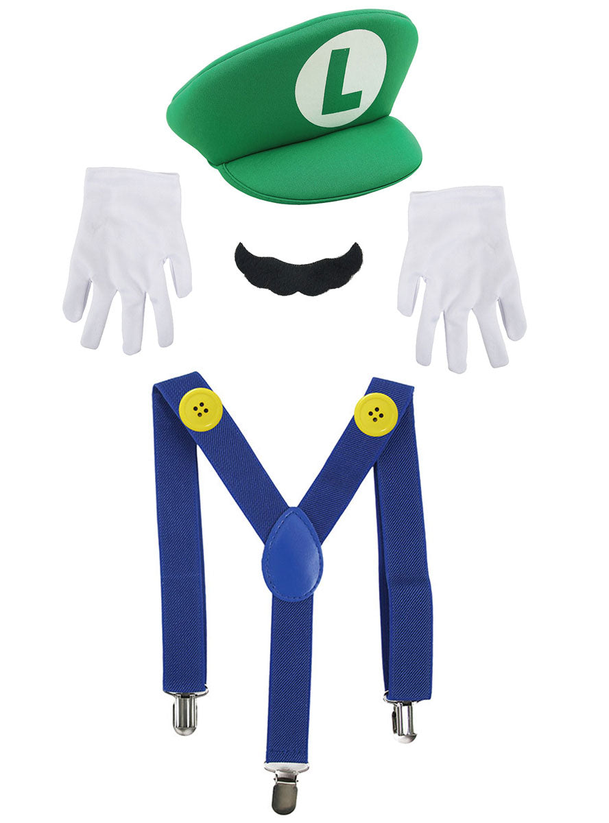 Image of Super Green Plumber Kids Costume Accessory Set