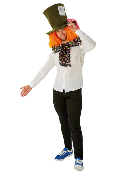 Mens Mad Hatter Alice In Wonderland Costume Accessory Set - Main Image