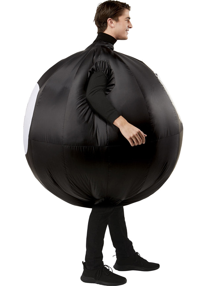 Side Image of Inflatable Novelty Magic 8 Ball Adults Costume