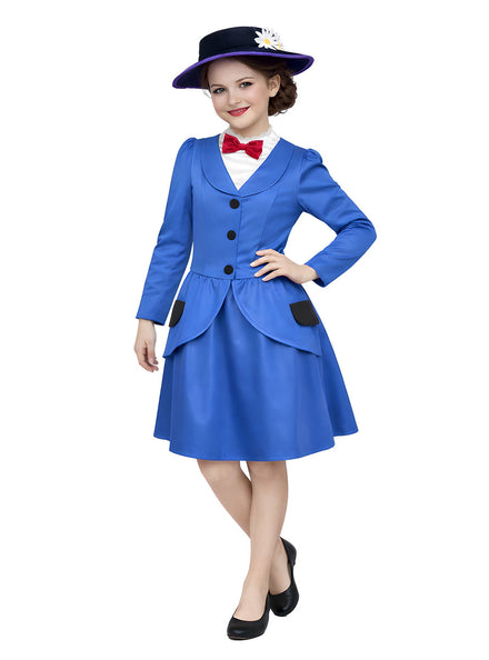 Girls Mary Poppins Magical Nanny Character Costume