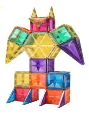 Magnetic Tiles Pastel 177 Piece Set - Alternative Image 1