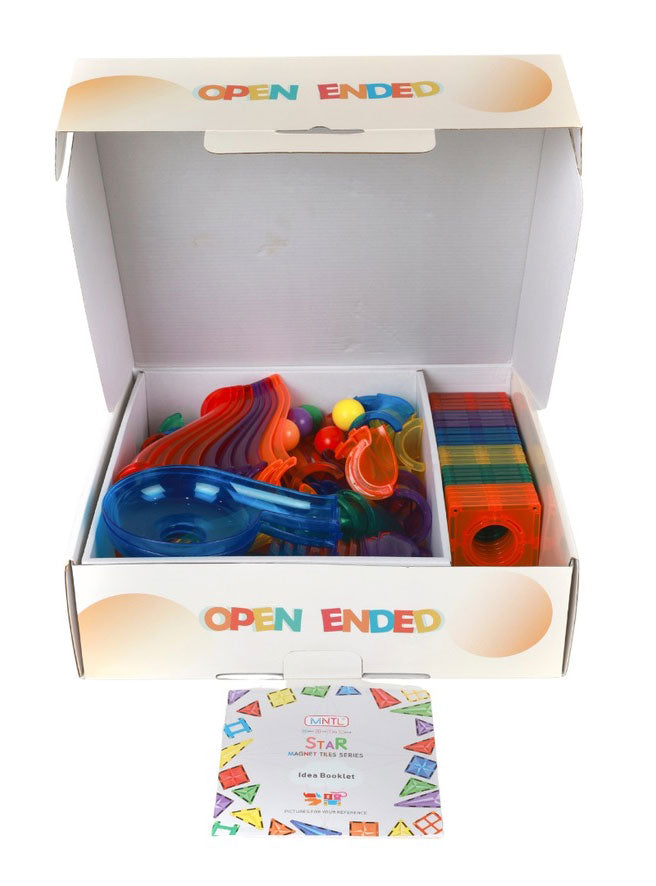 Magnetic Tiles Rainbow Marble Run Toy Set - Alternative Image