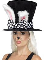 Womens March Hare Black Costume Top Hat - Main Image