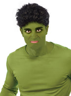Mens Short Black The Hulk Marvel Superhero Costume Wig - Main Image