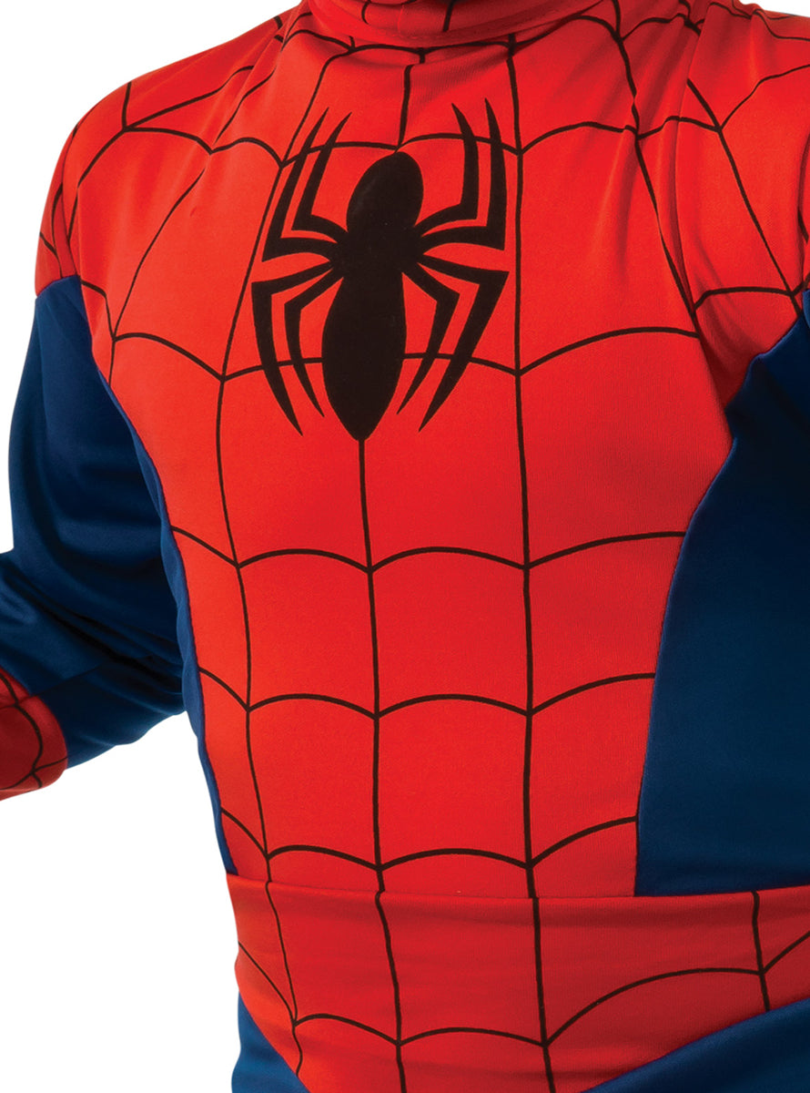Marvel Boys Classic Spiderman Superhero Costume - Close Image 2