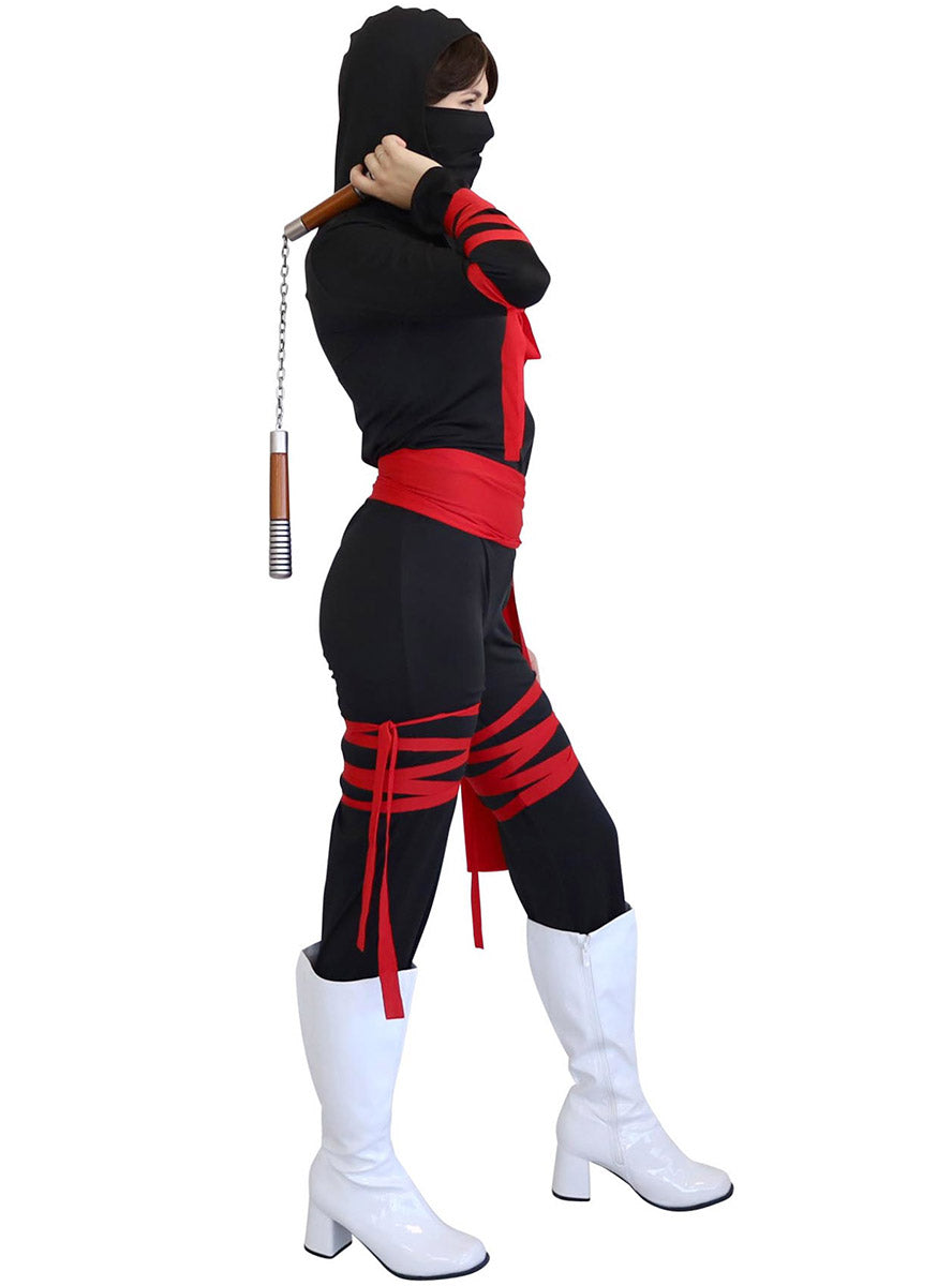 Side image of Masked Japanese Ninja Womens Costume