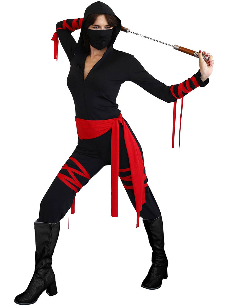 Image of Masked Japanese Ninja Womens Costume