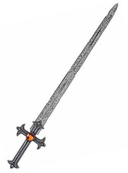 Long Silver Handle Medieval Sword
