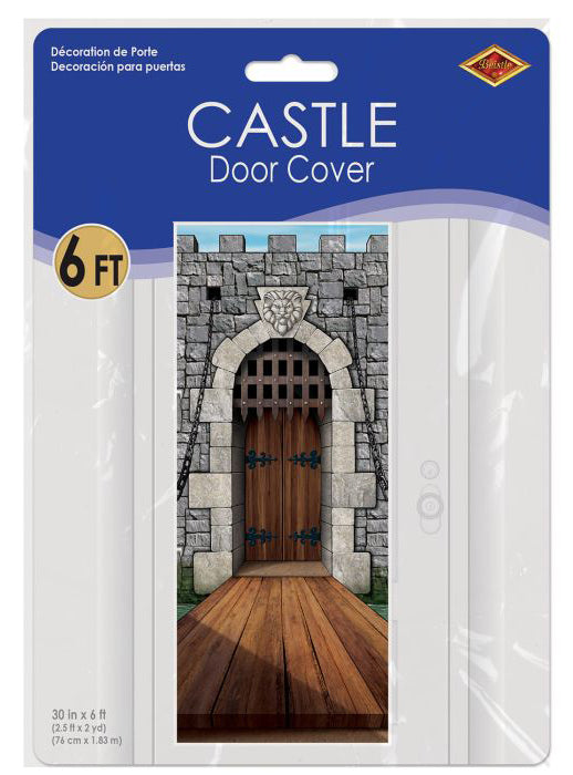 Castle Door Cover Medieval Decoration - Packaging Image