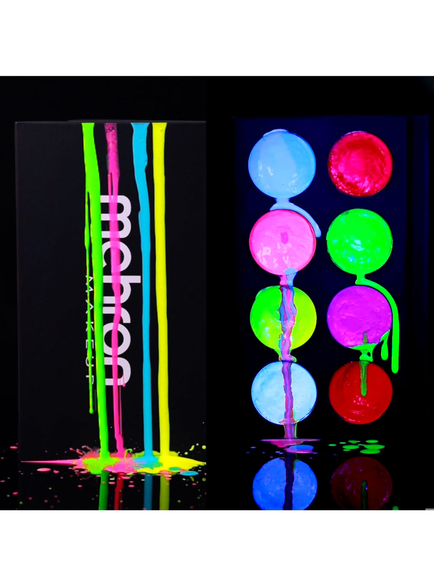 Mehron Paradise Makeup AQ 8 Colour Neon UV Pro Palette - Alternative Image 3