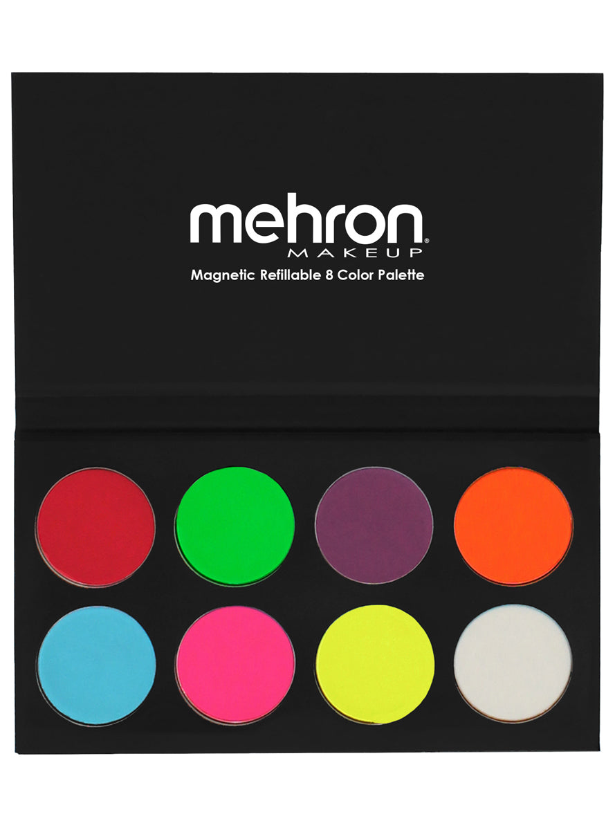 Mehron Paradise Makeup AQ 8 Colour Neon UV Pro Palette - Front Image
