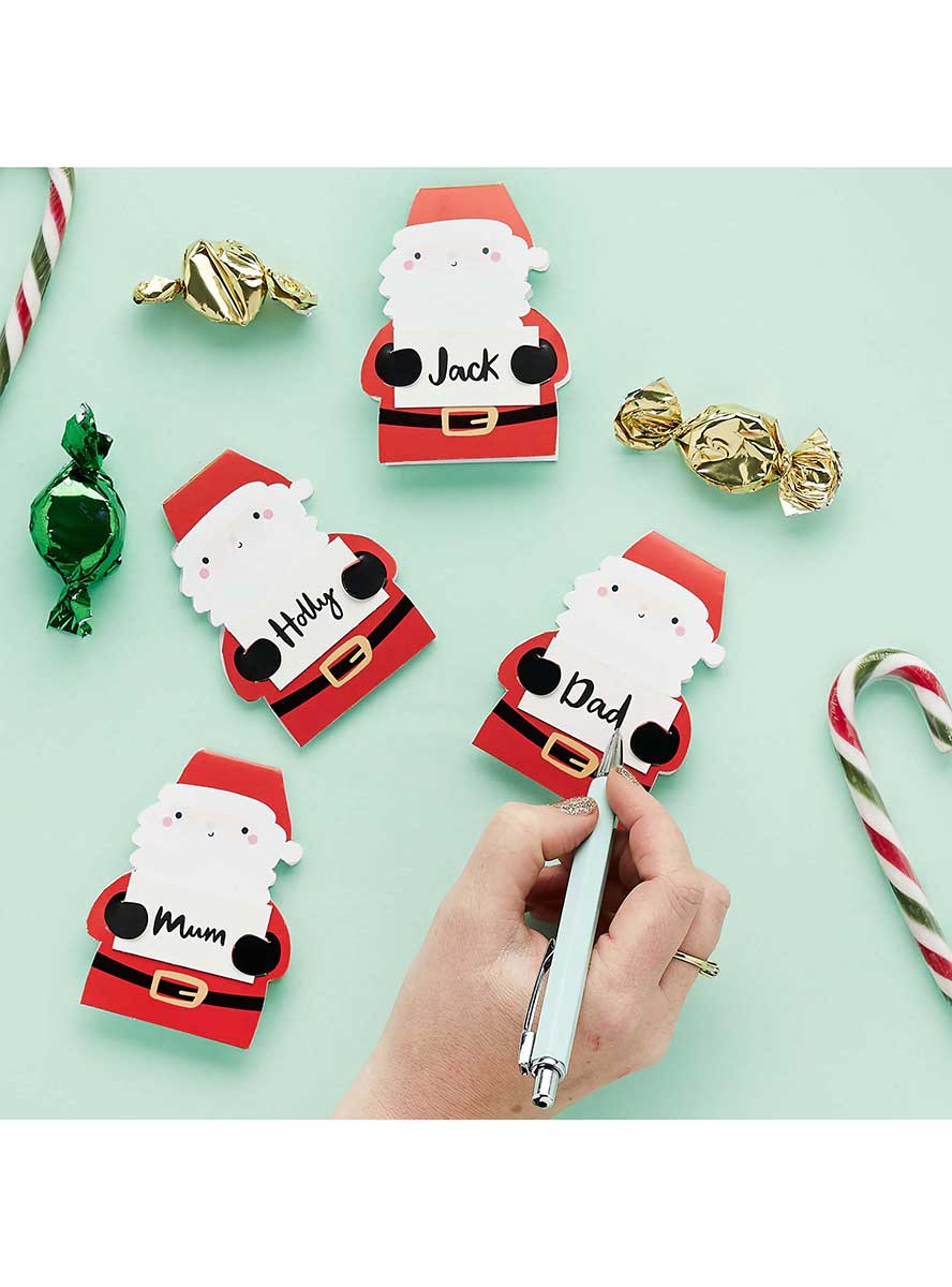 Merry Christmas Santa Place Cards 10 Pack – Lifestyle Image 2