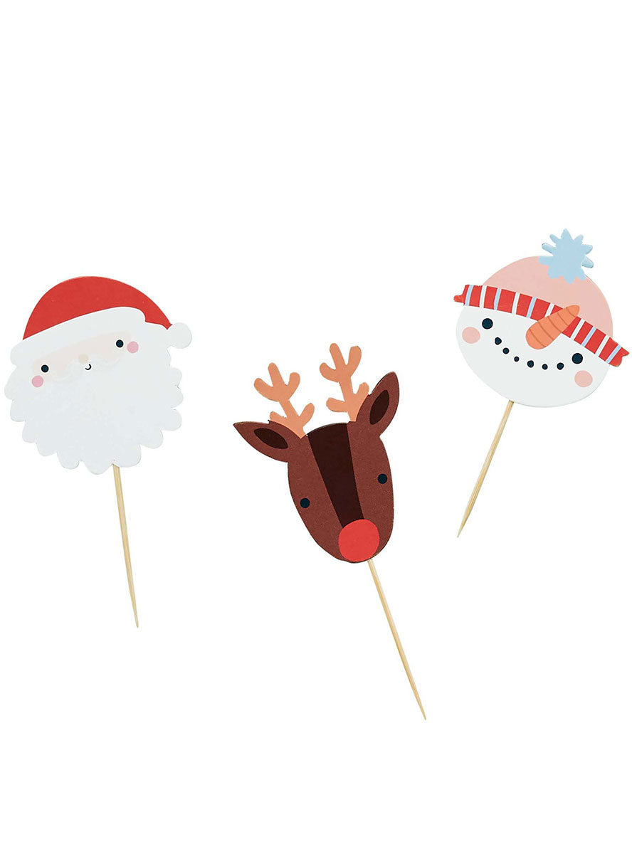 Festive Friends Assorted Christmas Food Picks - Main Image