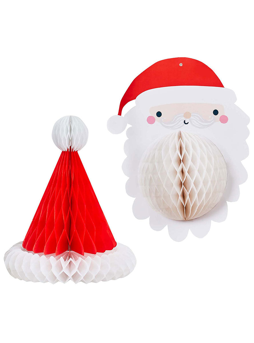 Santa Honeycomb Decorations 2 Pack - Main Image