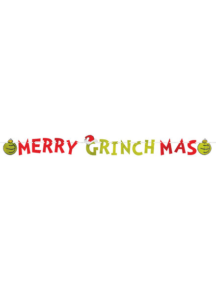 Merry Grinchmass Foil Letter Banner 365cm