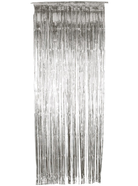 Silver Curtain Party Backdrop - Main Image