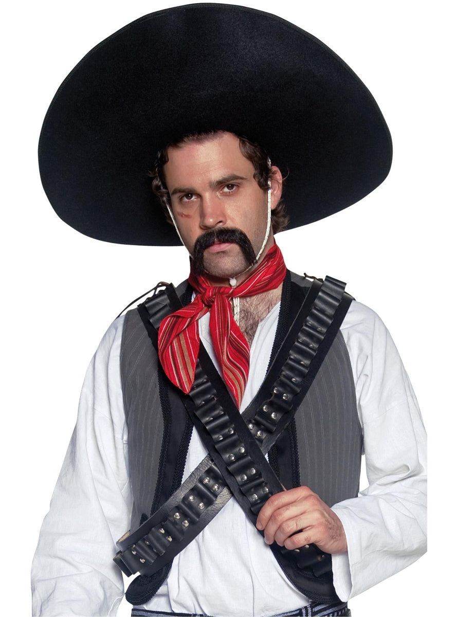Black Mexican Bandit Sombrero Costume Hat - Main Image