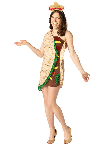 Mexican Taco Novelty Womens Costume Dress - Main Image